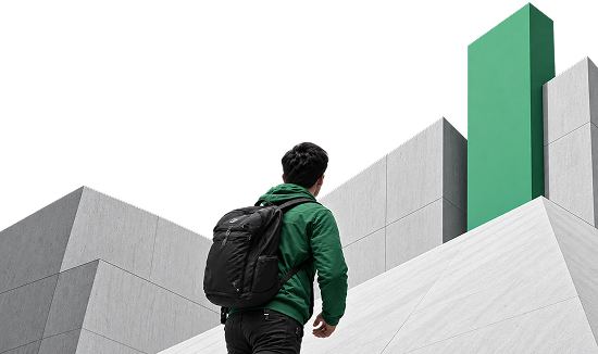 A team member climbing towards a new opportunity