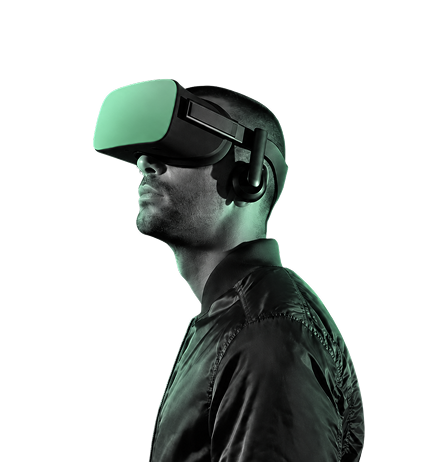 an abstract digital rendering of a face, representing platforms and operations